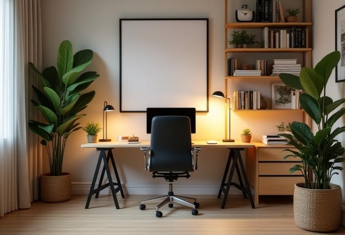 Bureau optimisé pour télétravail