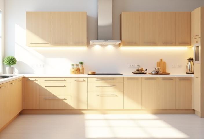 Cuisine sur-mesure bois clair