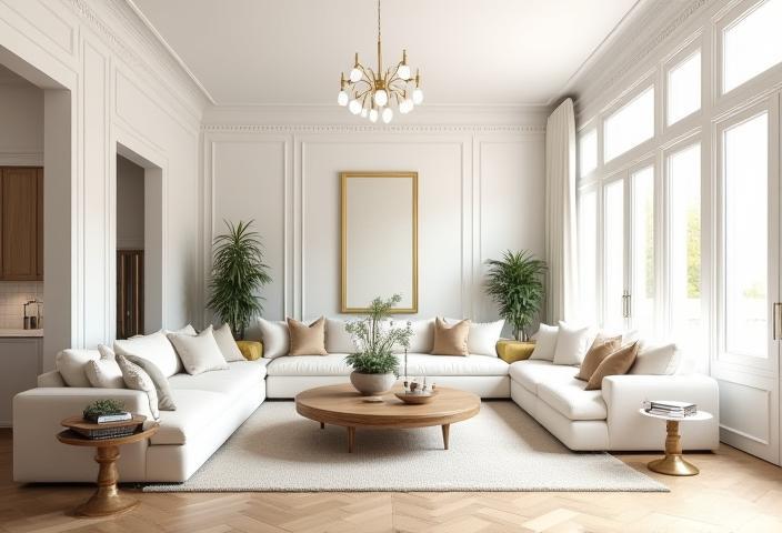 Salon haussmannien revisité à Lyon